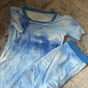 Little Sleepies Kids Pajama Set in Blue and White